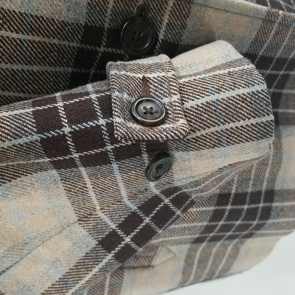 Lands' End Plaid Pea Coat Jacket - Picture 5 of 10